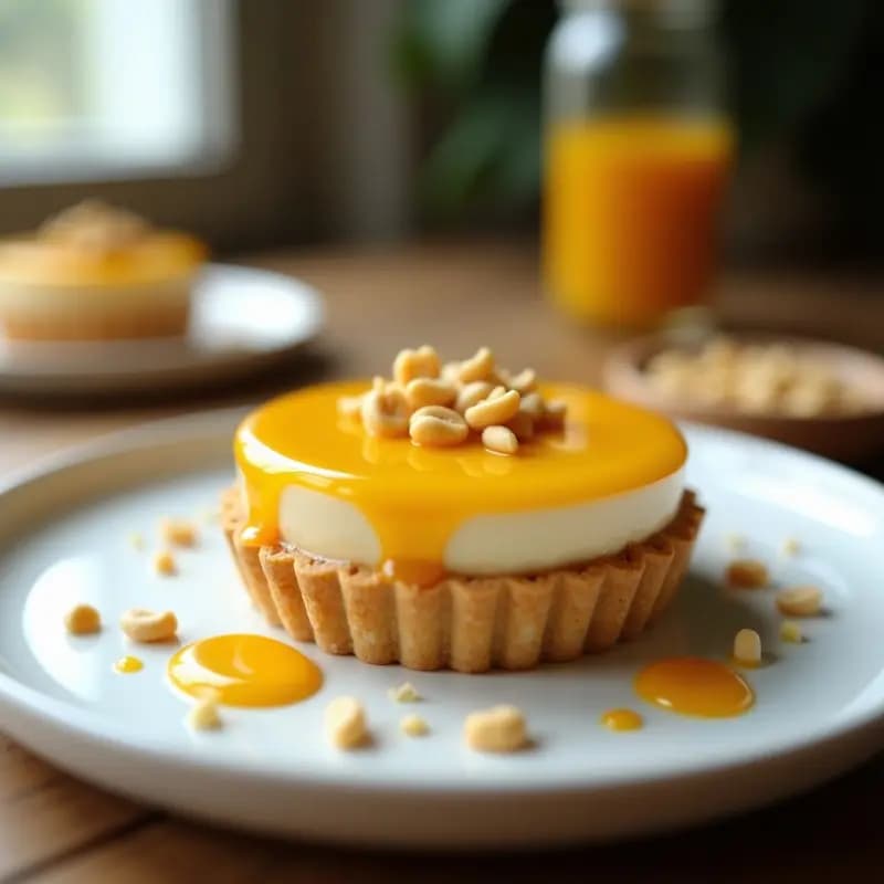 Tartaleta de Jackfruit y Coulis de Maracuyá: Postre Vegano de Autor en Thermomix