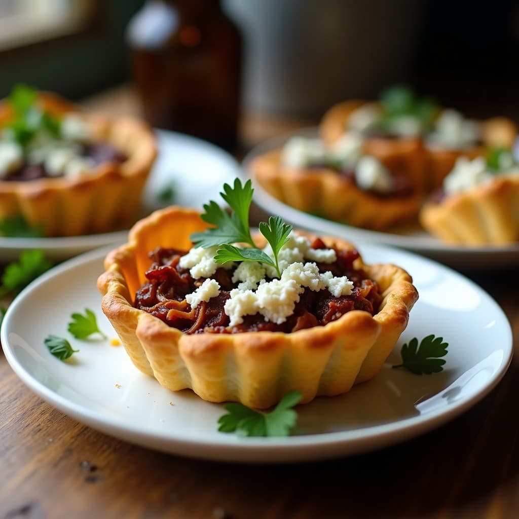 Tartaleta de Jackfruit y Queso Azul: Receta Vegana Fusion Indo-Española en Airfryer