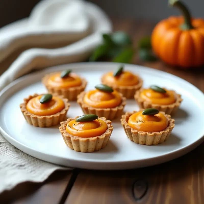 Tartaleta de Puré de Lentejas y Calabaza con Crujiente de Semillas: Postre Salado Keto Sin Horno