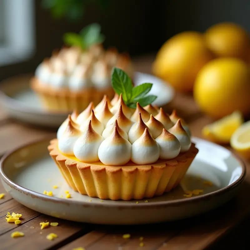 Tartaleta de Limón Merengada con Base de Galletas María: Postre Español Sin Gluten
