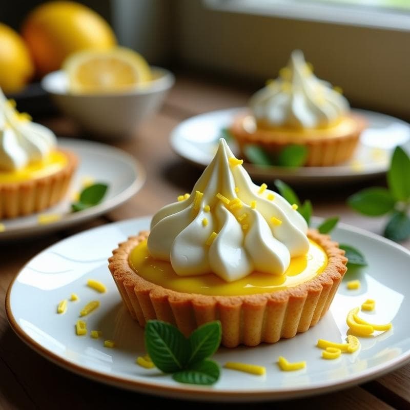 Tartaleta de Masa de Almendra con Crema de Limón y Merengue de Aquafaba: Postre Sin Gluten y Sin Lactosa