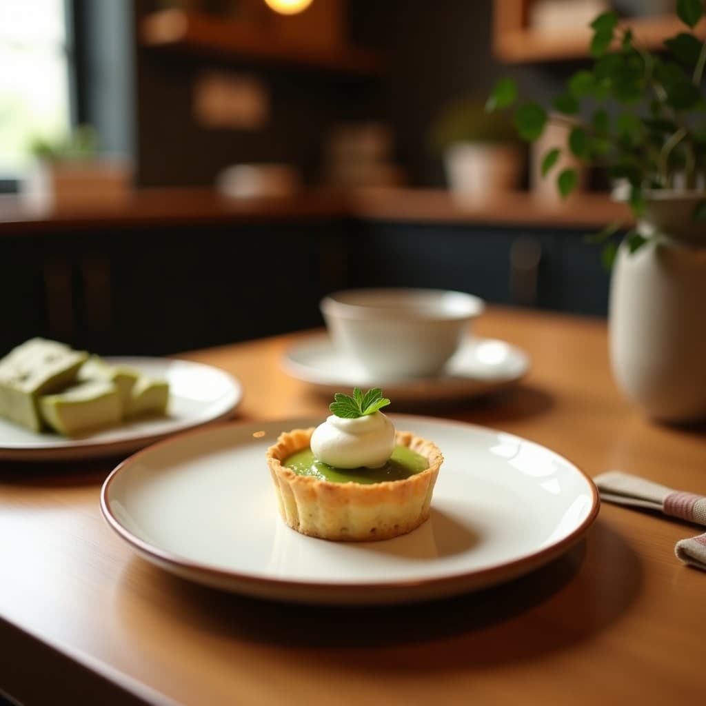 Tartaleta de Matcha y Coco con Crema de Wasabi: Postre Japonés Keto en 5 Ingredientes
