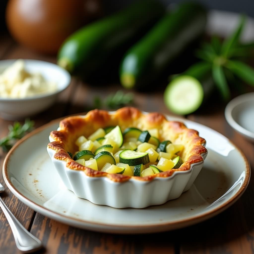 Tartaleta de Mijo y Calabacín con Queso de Cabra: Receta Sin Gluten y Rápida en Molde Individual