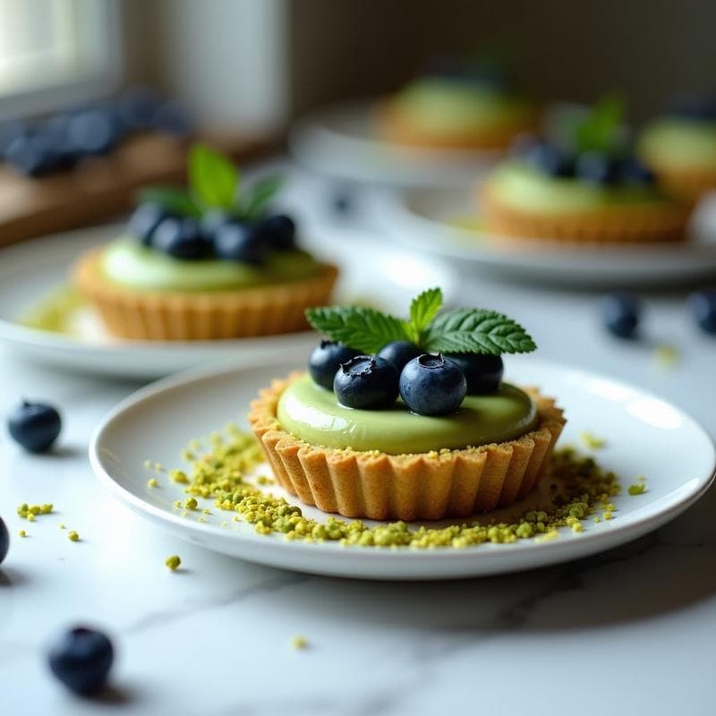 Tartaleta de Pistacho y Arándanos: Receta Sin Horno y Alta en Proteína en 20 Minutos