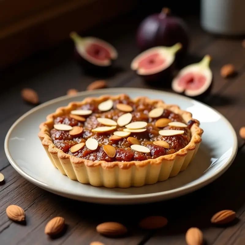 Tartaleta Portuguesa de Higo y Almendras: Postre Tradicional Sin Harina