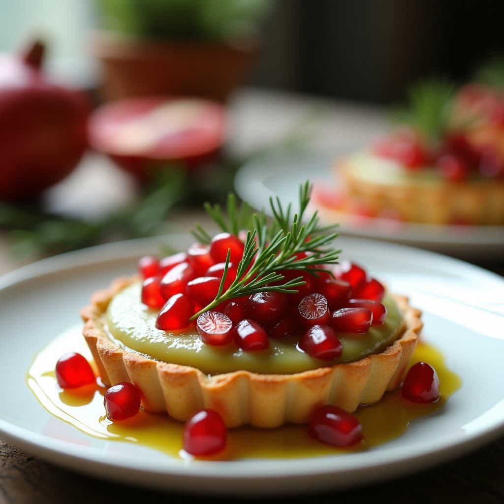 Tartaleta de Puerro y Anchoas con Gelée de Granada: Entrante Español Gourmet en 20 Minutos