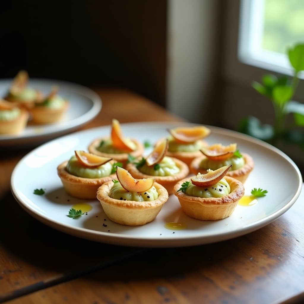 Tartaleta de Puré de Alcachofa y Anchoas con Pan de Almendra: Entrante francés Sin Gluten en Airfryer