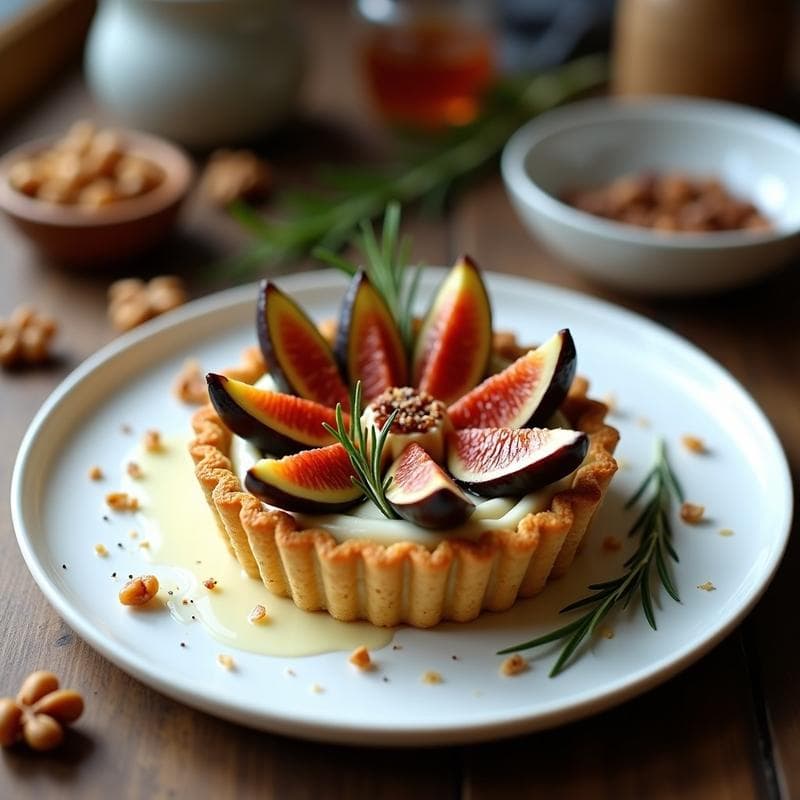 Tartaleta de Queso de Cabra y Higos Caramelizados: Receta Sin Horno y con Base de Nueces