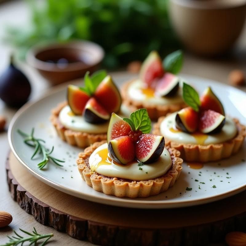 Tartaleta de Queso de Cabra y Higos Frescos: Receta de Entrante Francés Sin Horno