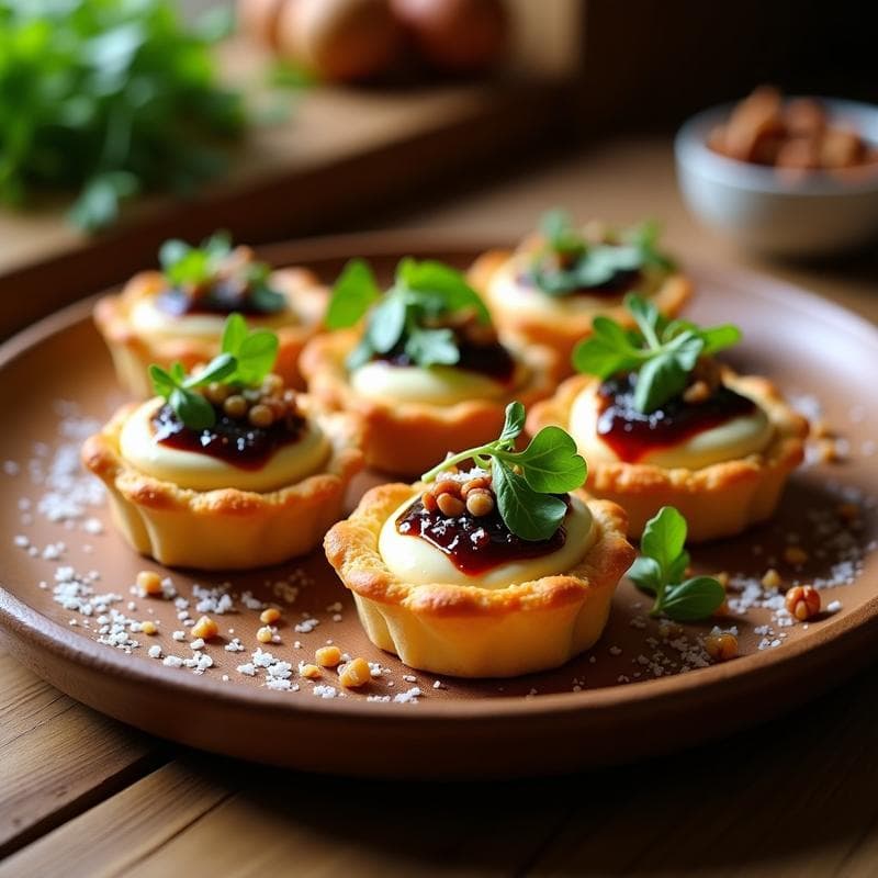 Tartaleta de Queso de Cabra y Mermelada de Higos: Aperitivo Gourmet en 15 Minutos