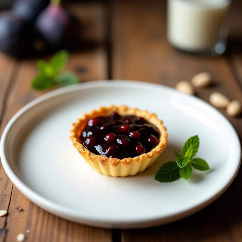 Tartaleta de Queso de Cajú y Mermelada de Higos Negros: Postre Salut Sin Azúcar en 20 Minutos