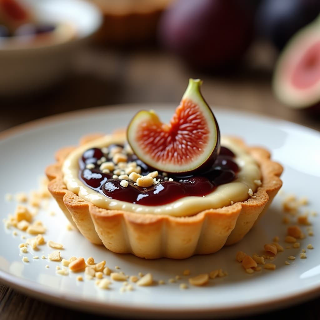 Tartaleta de Queso de Castañas y Mermelada de Higos: Postre Francés Sin Lácteos