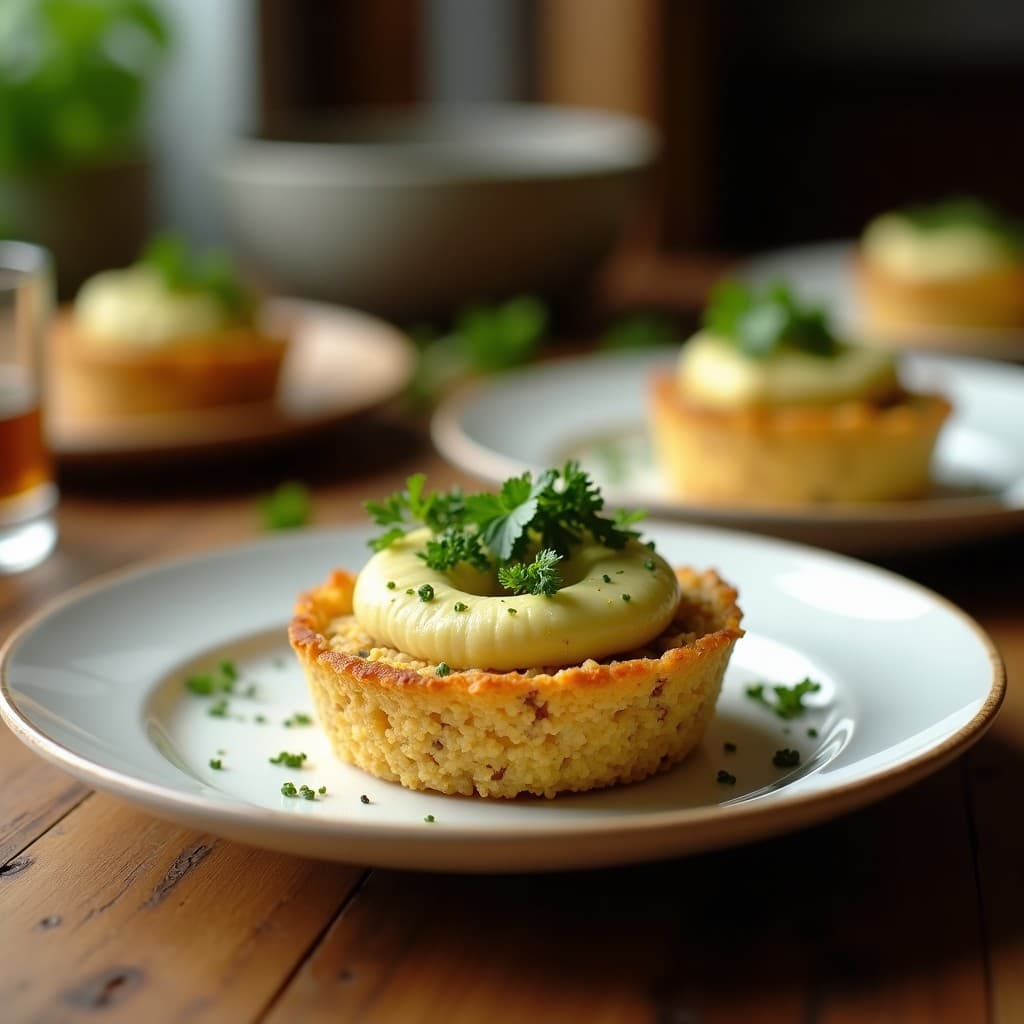 Tartaleta de Quinoa y Puré de Alcachofa: Aperitivo Mediterráneo Sin Gluten en Airfryer