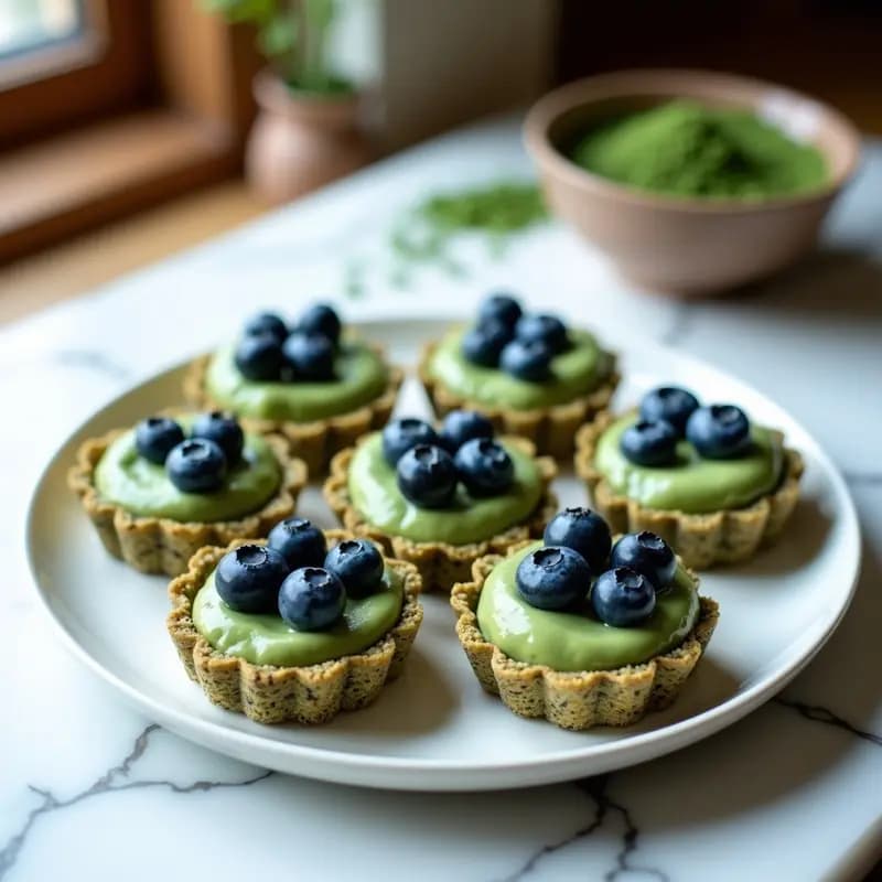 Tartaleta de Quinoa y Algas Espirulina: Postre Vegano Sin Horno con Proteína Completa