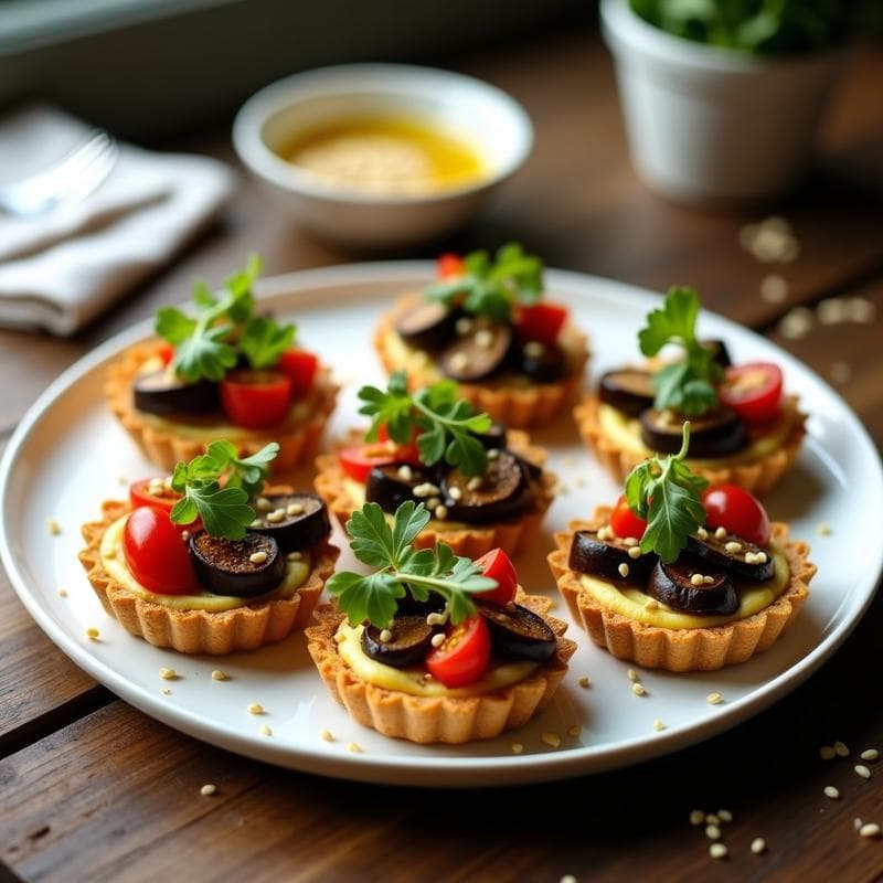 Tartaleta de Quinoa y Berenjena Ahumada: Receta Vegana Sin Gluten en Molde de Silicón
