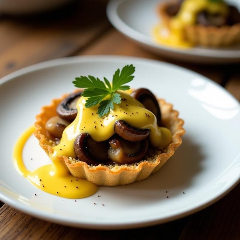 Tartaleta de Quinoa y Champiñones con Salsa de Mostaza: Receta Vegana en Thermomix