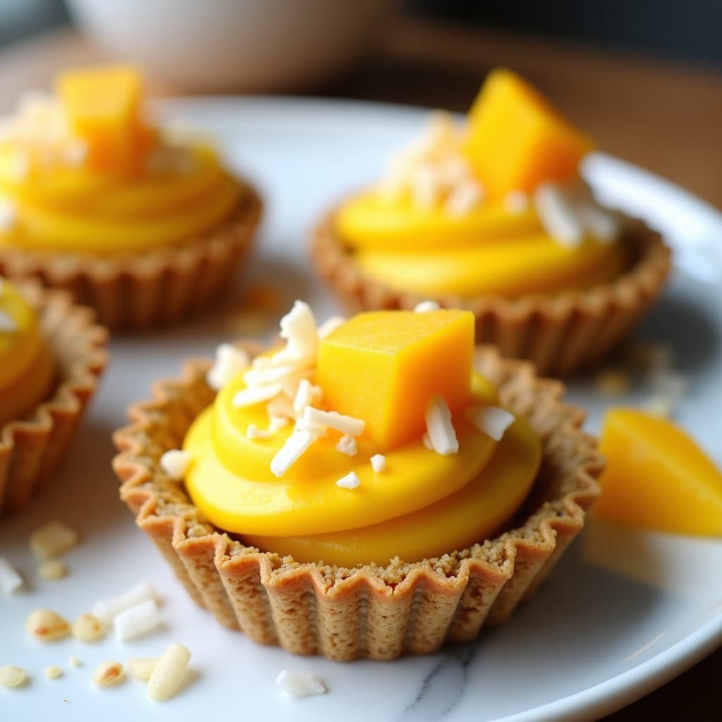 Tartaleta de Quinoa y Semillas de Chía con Relleno de Mango y Cúrcuma: Receta Sin Gluten y Vegana