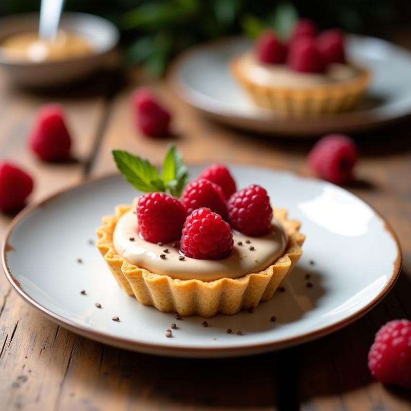 Tartaleta de Quinoa Inflada y Crema de Cacahuete con Frambuesas: Postre Sin Horno y Alto en Proteína