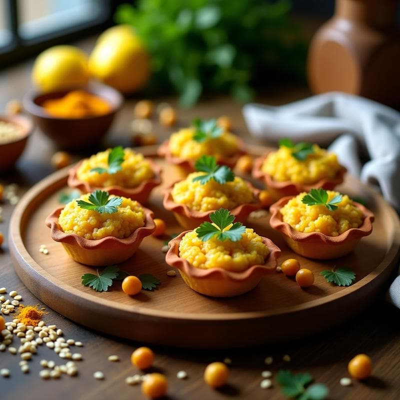 Tartaletas de Quinoa al Curry Vegano: Receta Crujiente en Airfryer en 20 Minutos