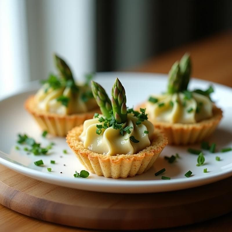 Tartaleta de Quinoa y Espárragos Blancos: Aperitivo Vegano Sin Horno y Alta en Fibra