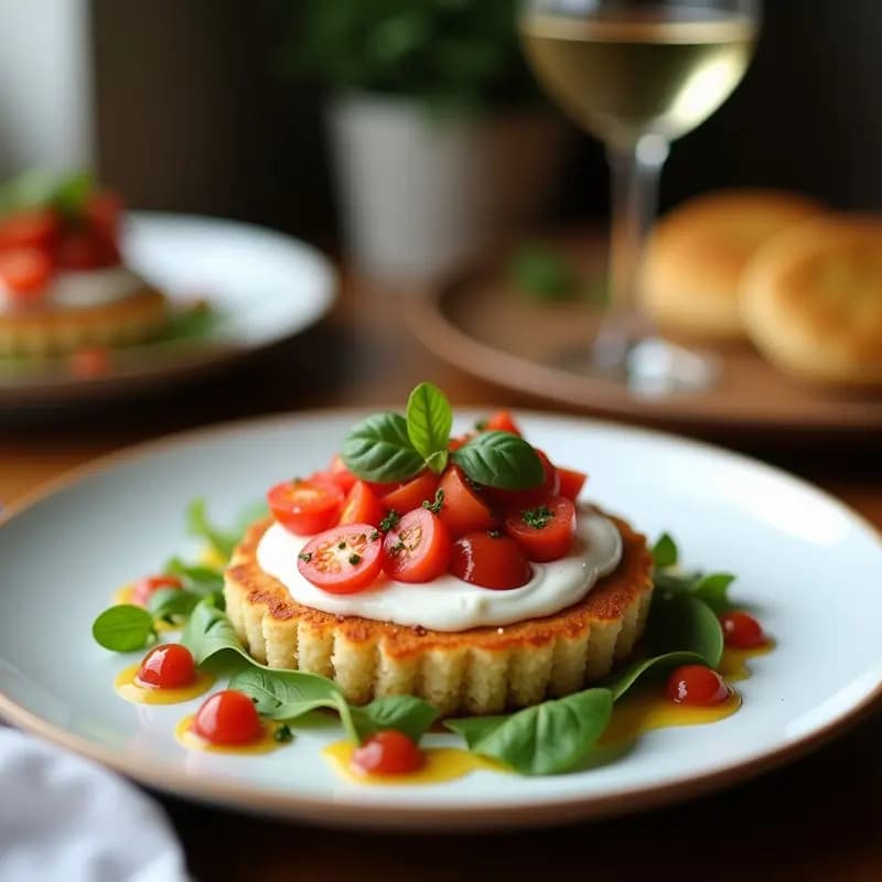 Tartaleta de Quinoa y Espárragos con Salsa de Yogur Griego: Receta en Airfryer con Toque Mediterráneo