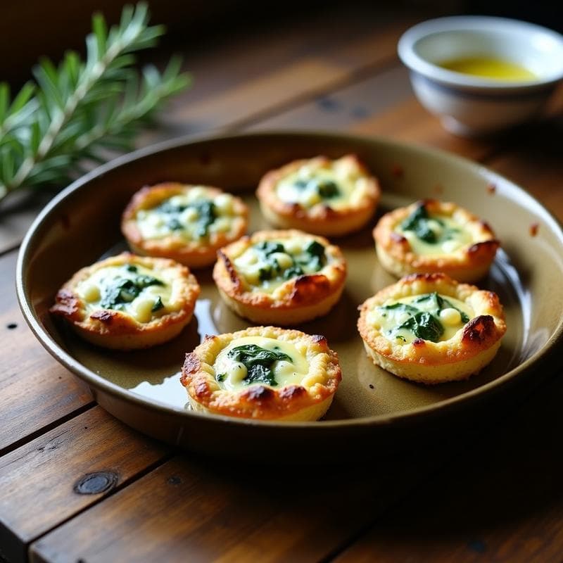 Tartaletas de Quinoa y Espinaca con Gorgonzola: Receta Sin Gluten en Horno con Toque Cremoso