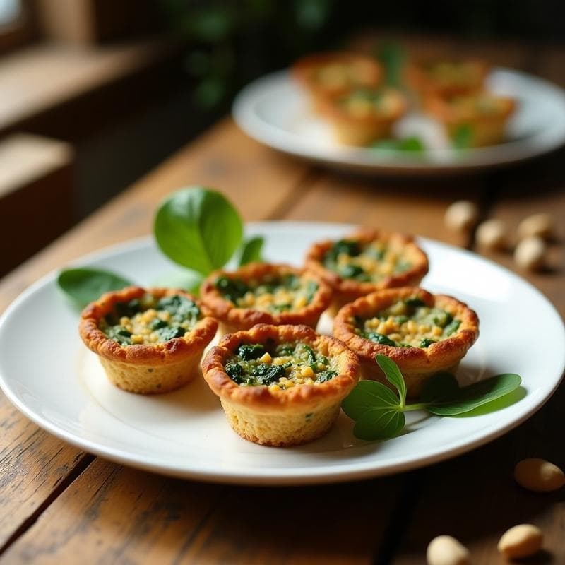 Tartaleta de Quinoa y Espinaca con Hongo Reishi: Receta Vegana Alta en Proteína y Umami