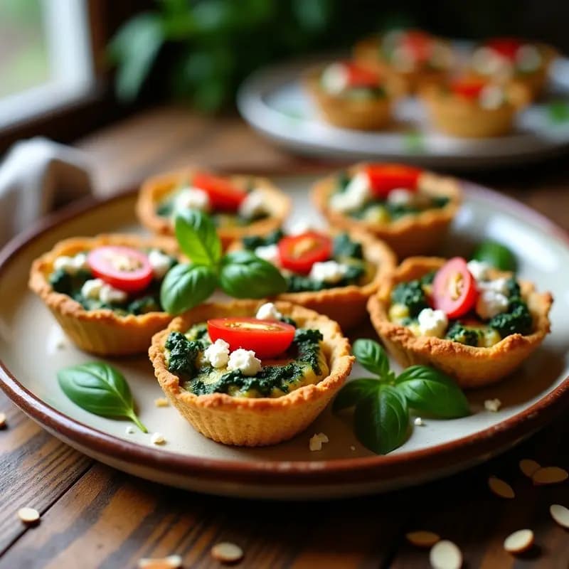 Tartaletas de Quinoa y Espinacas con Feta: Receta Sin Gluten en Horno con Alto Contenido en Proteínas