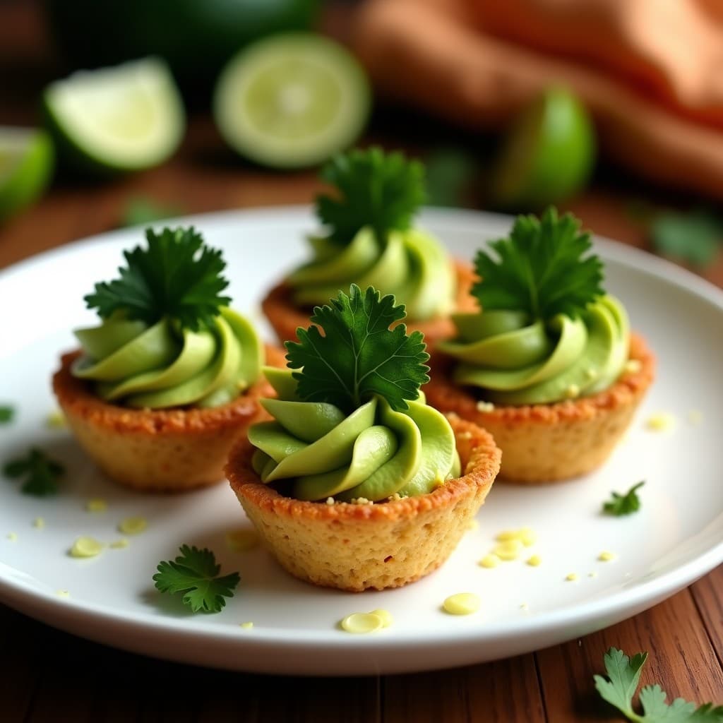 Tartaleta de Quinoa Inflada y Guacamole con Chips de Kale: Entrante Mexicano Sin Gluten