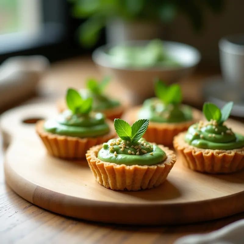 Tartaleta de Base de Quinoa con Puré de Guisantes y Mentha: Aperitivo Vegano en 15 Minutos