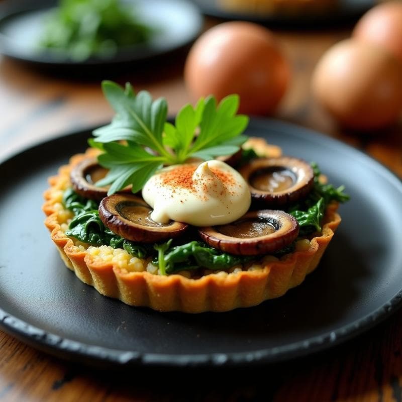 Tartaleta de Quinoa y Hongo Portobello: Receta Vegana con Umami Explosivo en 30 Minutos