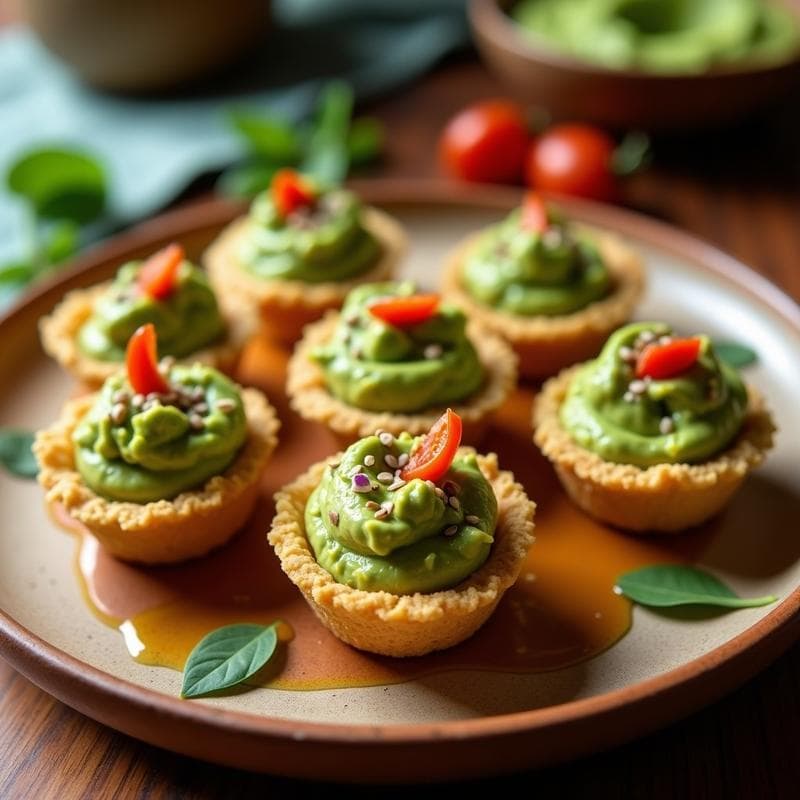 Tartaleta de Quinoa Inflada y Guacamole de Buchu: Aperitivo Sudafricano Sin Gluten y Crujiente