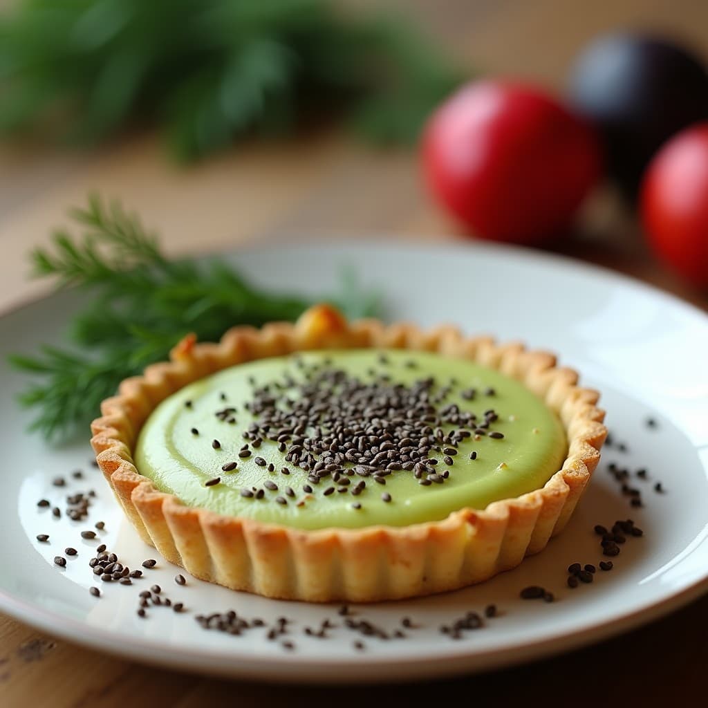 Tartaleta de Quinoa y Puré de Calabacín con Crujiente de Semillas de Amapola: Receta Polaca Vegana