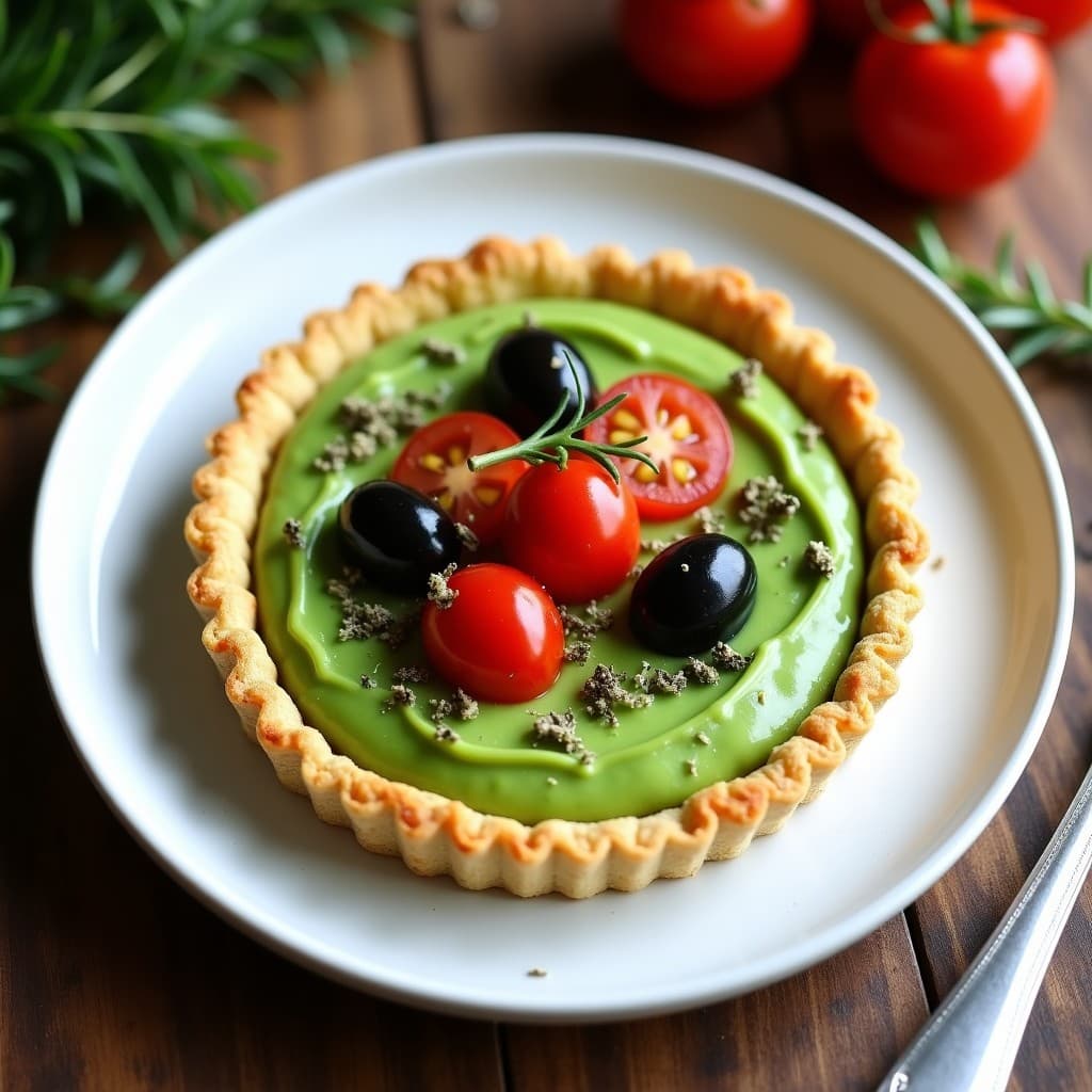 Tartaleta de Quinoa y Puré de Guisantes: Receta Vegana Sin Gluten con Toque Francés
