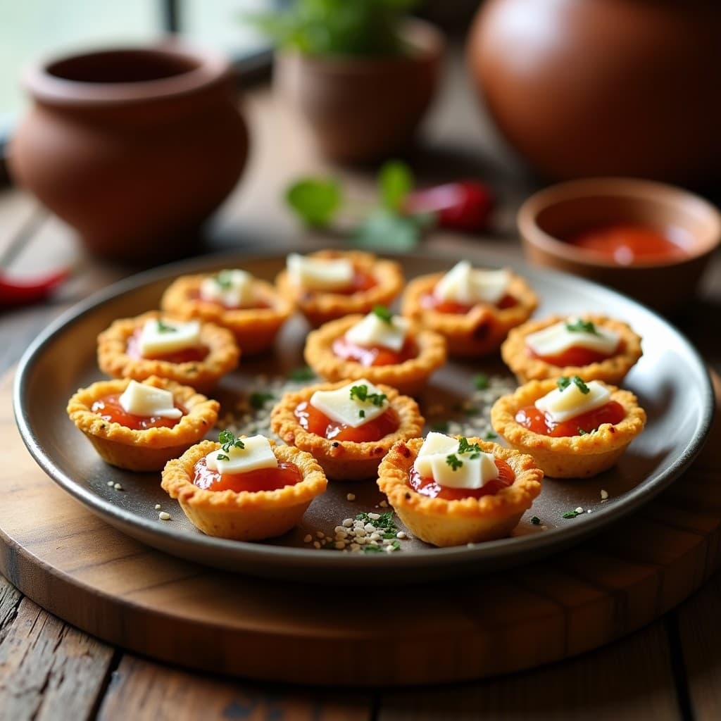 Tartaleta de Quinoa Inflada y Queso de Añejo con Mermelada de Guayaba: Aperitivo Mexicano Keto