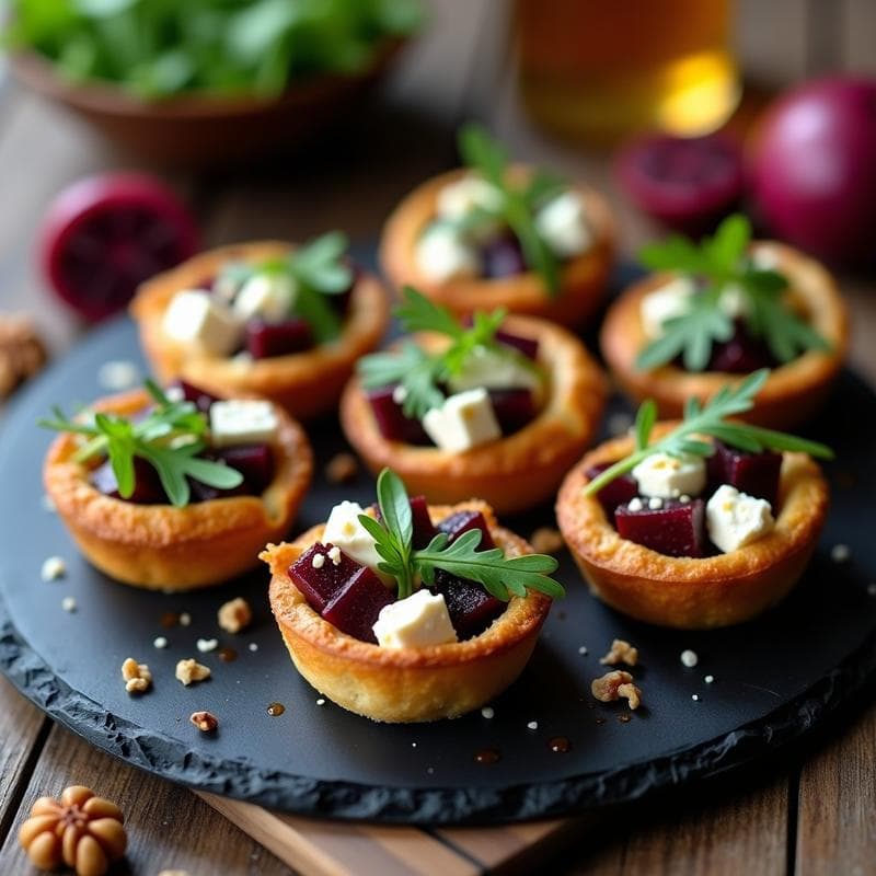Tartaletas de Remolacha y Queso de Cabra: Receta en Airfryer Crispy y Elegante en 20 Minutos