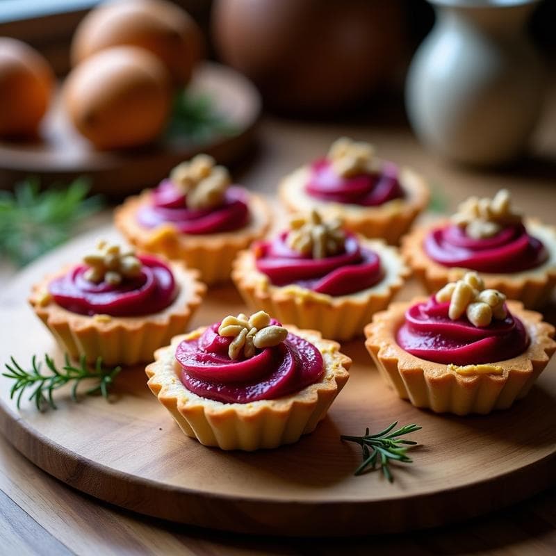 Tartaletas de Remolacha y Queso de Cabra: Receta en Thermomix con Masa Quebrada Crujiente
