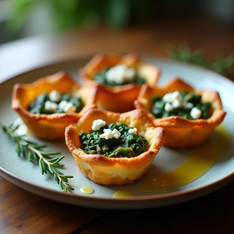 Tartaleta Salada de Espinacas y Hongos: Receta en Airfryer Sin Masa en 15 Minutos