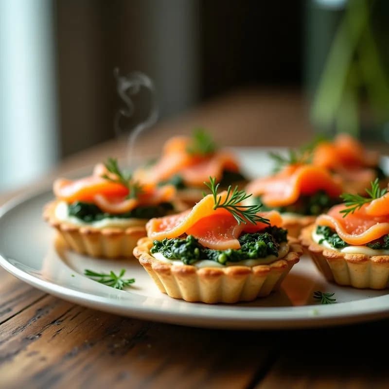 Tartaletas de Salmón Ahumado y Espinacas: Receta en Horno Crujiente y Alta en Omega-3