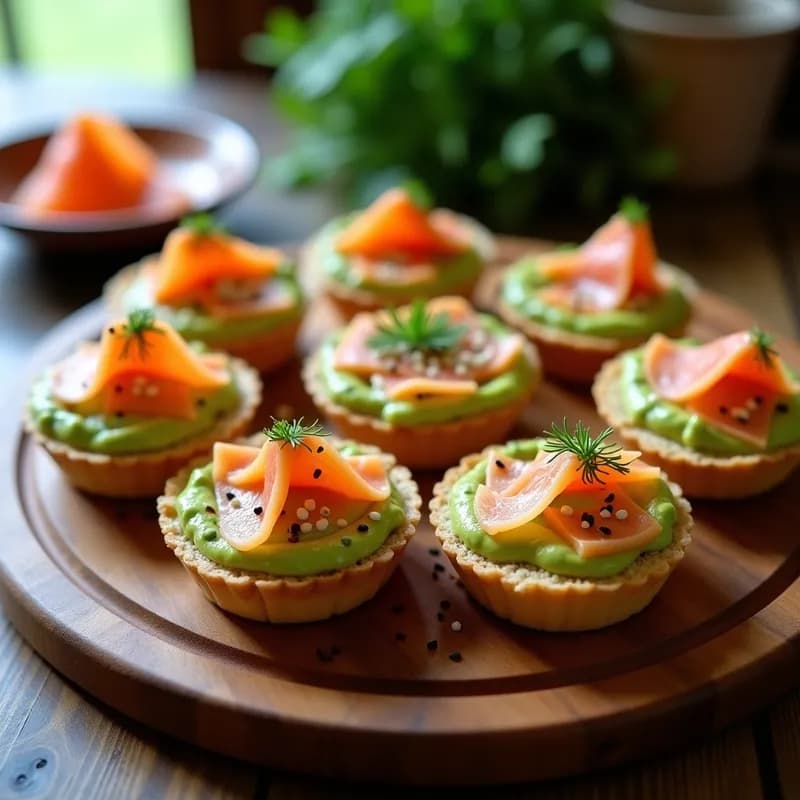 Tartaletas de Salmón Ahumado y Aguacate con Quinoa: Receta Gourmet en 15 Minutos