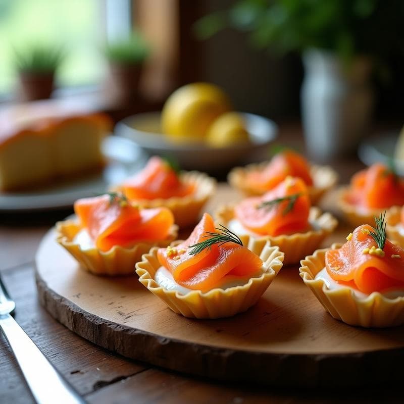 Tartaleta de Salmón Ahumado y Queso Fresco: Receta Nórdica en 15 Minutos con Toque Gourmet