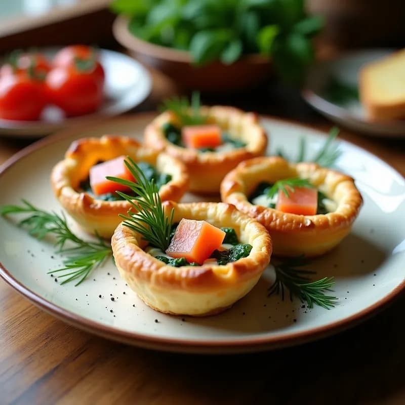 Tartaletas de Salmón y Espinacas: Receta al Horno con Masa Quebrada en 30 Minutos