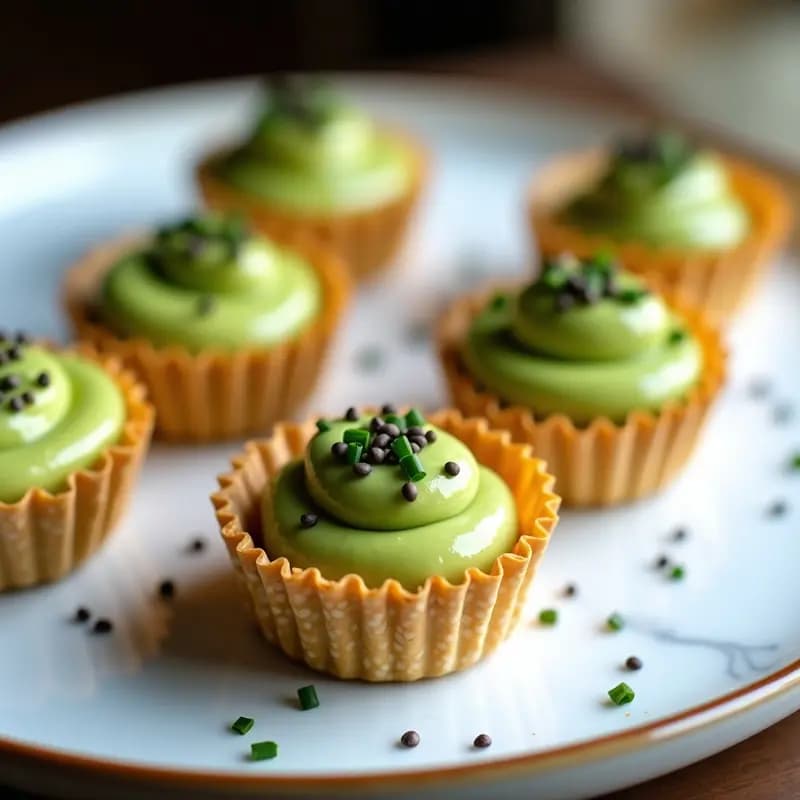 Tartaleta de Base de Sésamo y Relleno de Wasabi y Aguacate: Receta Japonesa Vegana Sin Horno