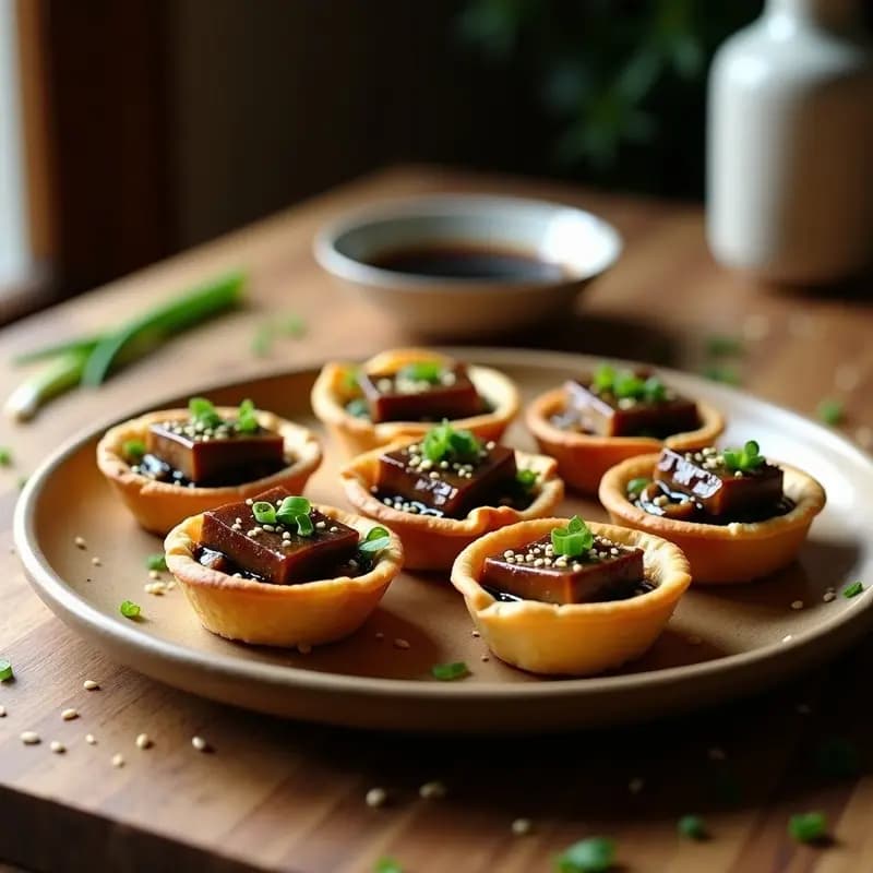 Tartaletas Umami de Hongos Shimeji y Tofu: Receta Vegana Sin Horno en 20 Minutos