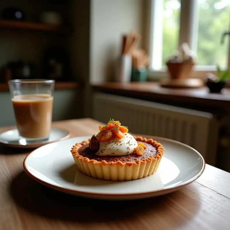 Tartaleta Vegana de Café Moka: Sin Horno y con Toque Italiano