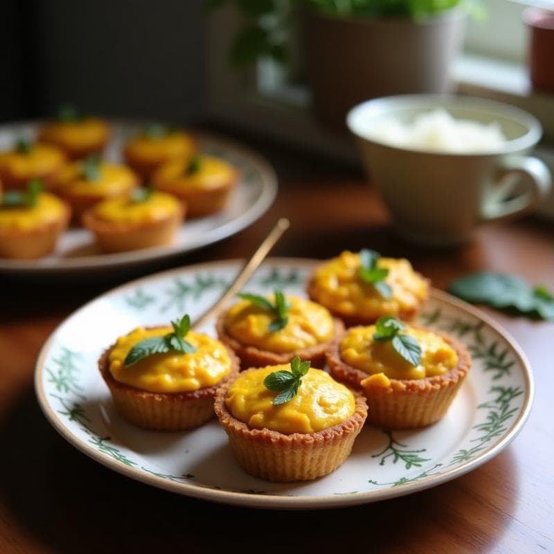 Tartaletas Veganas de Calabaza y Curry de Coco: Receta Sin Horno con Base Crujiente