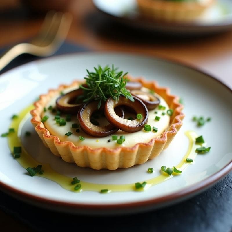Tartaleta Vegana de Calamar Ahumado y Algas: Receta Gourmet Sin Mariscos en 20 Minutos