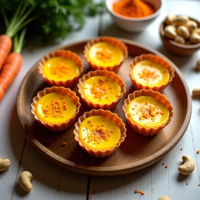 Tartaletas Veganas de Cúrcuma y Zanahoria: Receta Sin Horno y Alta en Antioxidantes