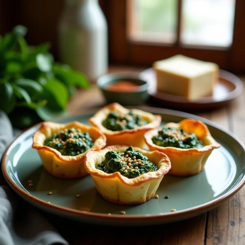 Tartaleta Vegana de Espinaca y Tofu en Airfryer: Receta Crujiente y Alta en Proteína en 20 Minutos