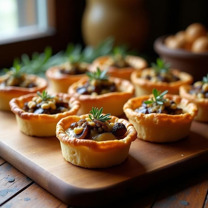 Tartaletas Veganas de Hongo Ostra y Trufa Negra: Receta Gourmet en 30 Minutos con Toque Umami